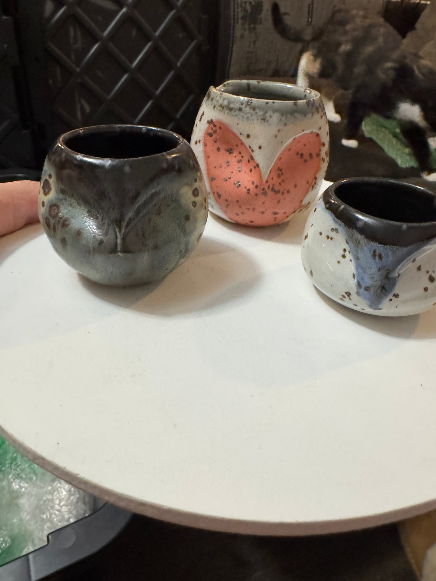 Tiny owl vases